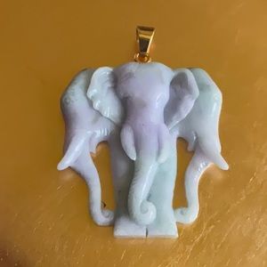 Real jade with 14 k gold